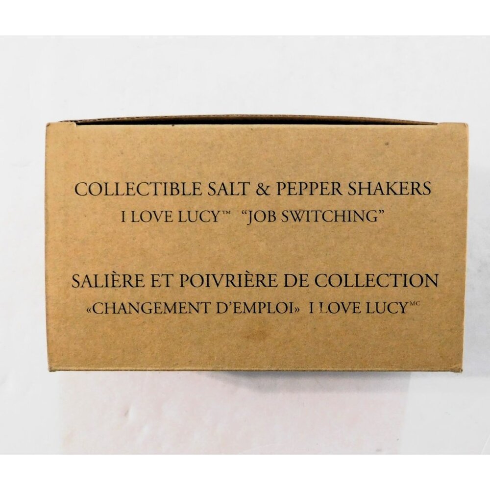 I Love Lucy Job Switching Salt Pepper Shakers Chocolate Factory Ethyl NEW Boxed - Picture 11 of 12